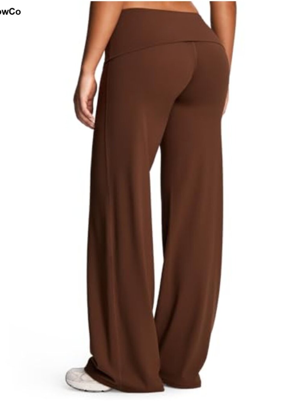 Aoxjox Athlenza Fold Over Waist Yoga Pants Straight Leg High Rise